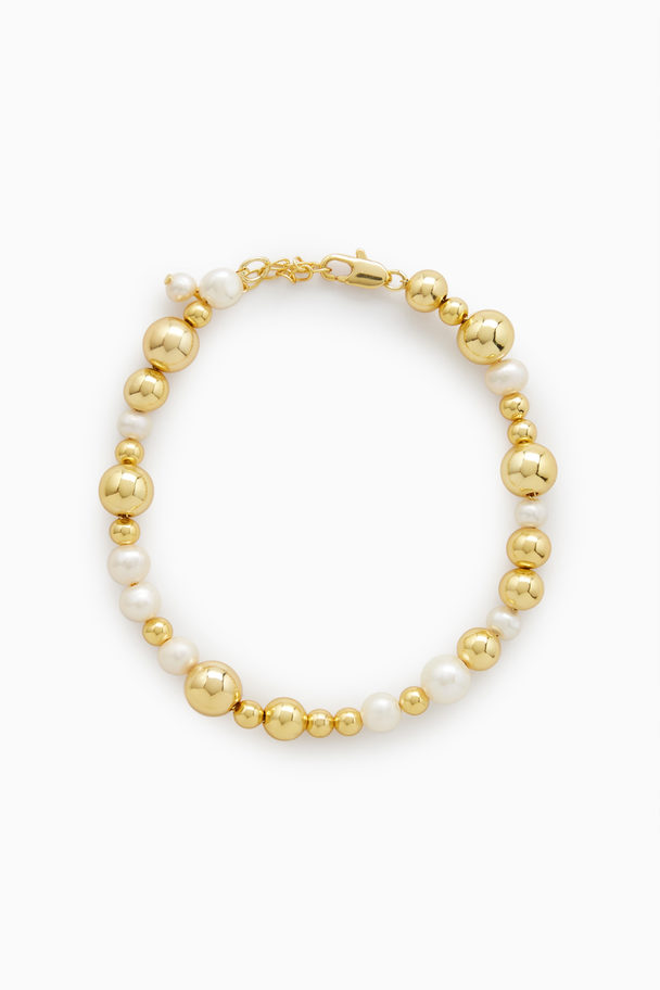 COS Beaded Pearl Bracelet Gold / Pearl