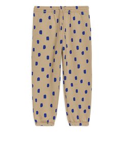 French Terry Sweatpants Beige/blue