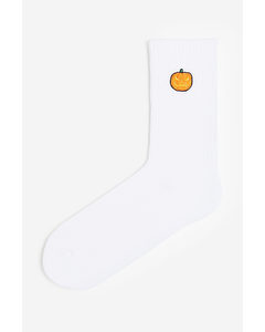 Socks White/pumpkin