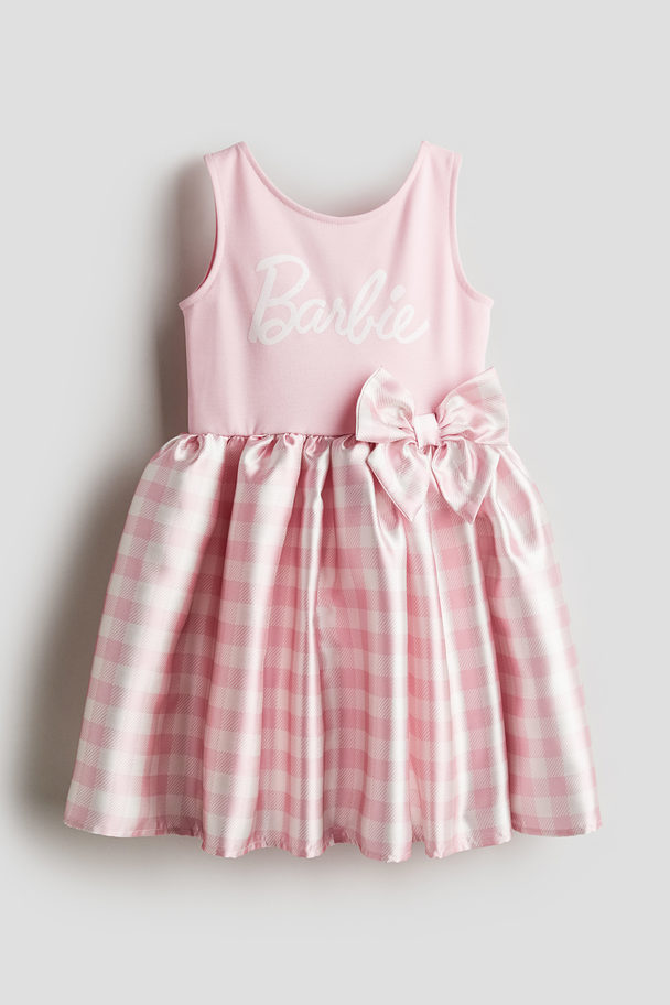 H&M Kleid mit Schleife Hellrosa/Barbie
