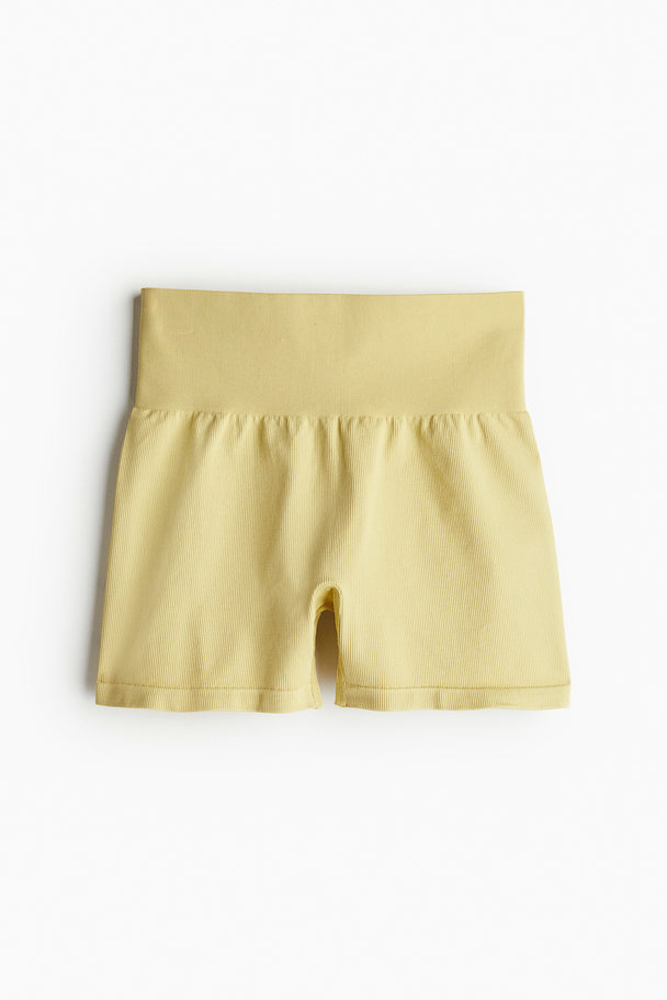 H&M Drymove™ Seamless Sports Hotpants Yellow