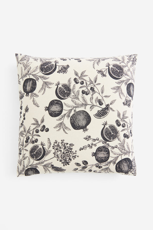 H&M HOME Patterned Cushion Cover Dark Grey/pomegranates