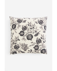 Patterned Cushion Cover Dark Grey/pomegranates