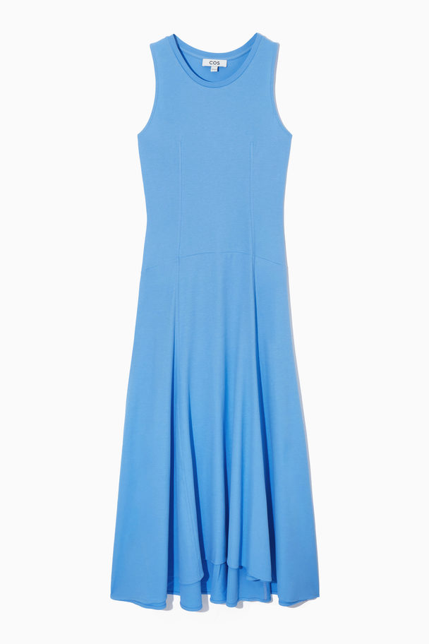 COS Sleeveless Dropped-waist Maxi Dress Light Blue