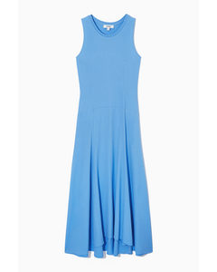 Sleeveless Dropped-waist Maxi Dress Light Blue