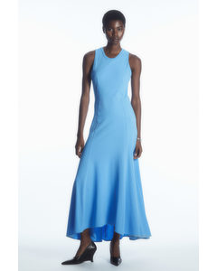 Sleeveless Dropped-waist Maxi Dress Light Blue