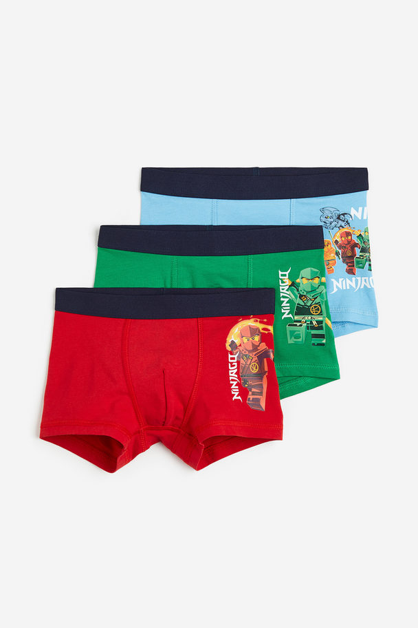 H&M 3-pack Boxer Shorts Red/lego Ninjago