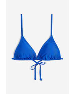 Padded Triangelbikinitop Helderblauw