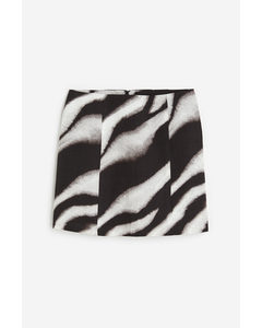 Mini Skirt Black/zebra Print