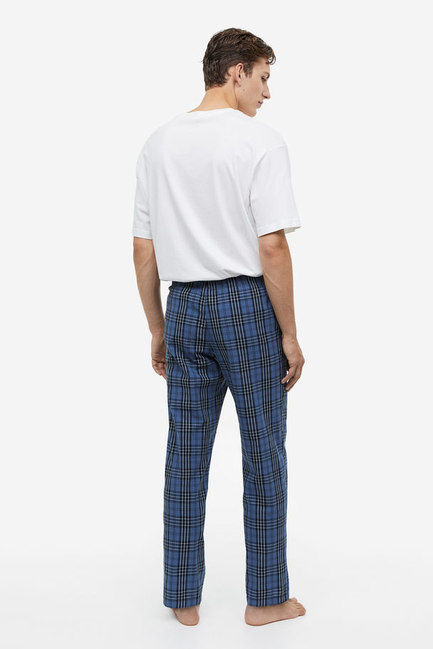 H&M Pyjamabroek - Regular Fit Blauw/geruit