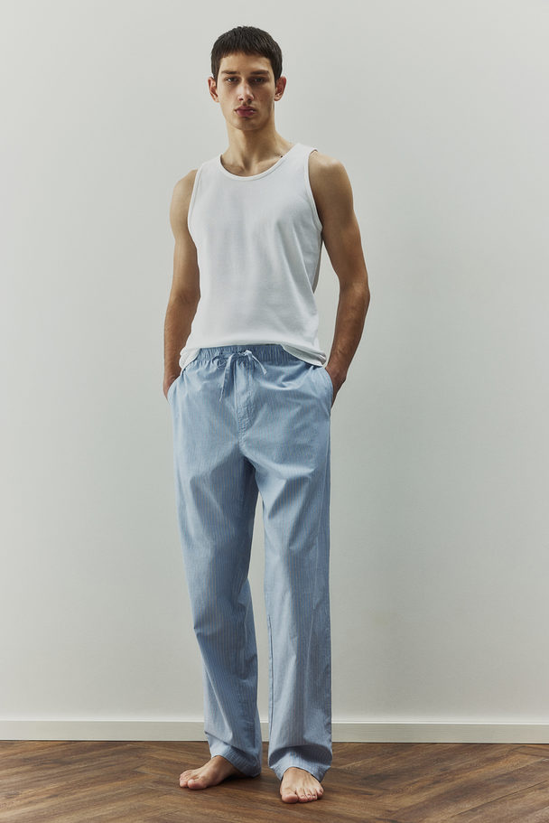 H&M Pyjamabroek - Regular Fit Licht Denimblauw