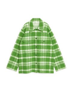 Wool Blend Overshirt Green