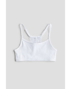 Racer-back Jersey Top White