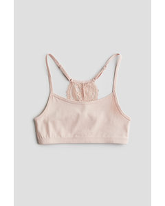 Racer-back Jersey Top Dusty Pink