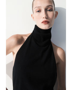 The Backless Cashmere Top Black