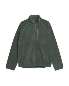 Active Double-fleece Half-zip Jacket Dark Green