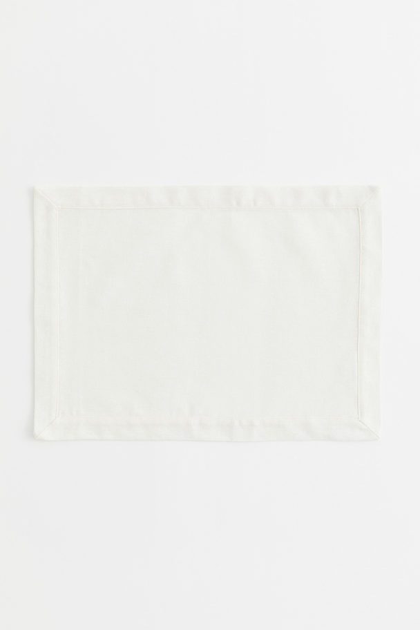 H&M HOME Linen-blend Table Mat White