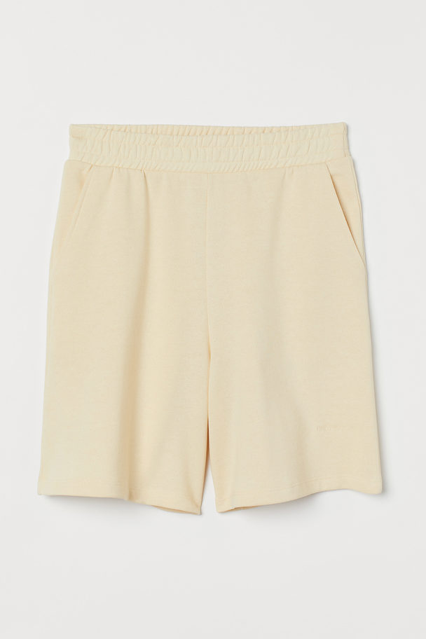 H&M Sweatshirt Shorts Light Yellow