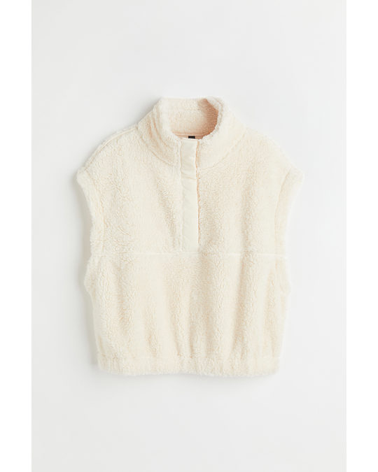 H&M Teddy Sweater Vest Cream