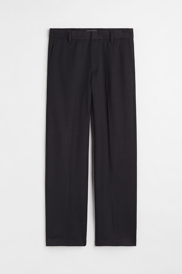 H&M Hose Relaxed Fit Schwarz