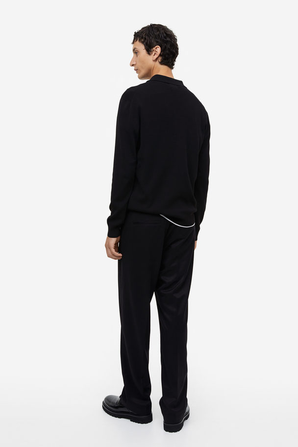 H&M Hose Relaxed Fit Schwarz