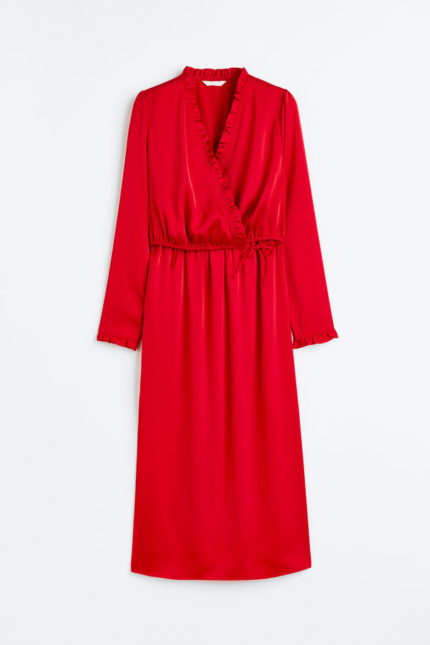 H&M Mama Wrapover Nursing Dress Red