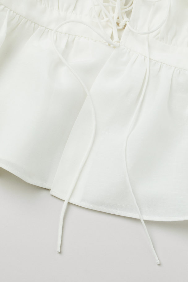 H&M Lyocell-blend Blouse White