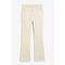 High Waisted Corduroy Trousers White