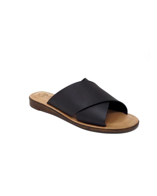 Misu Kaishawn Flat Sandal In Black Leather