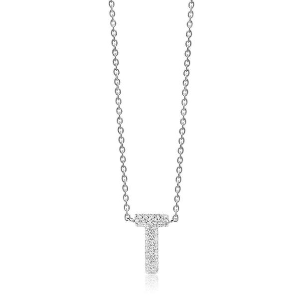 Sif Jakobs Jewellery Halskette Novoli T mit weißen Zirkonia