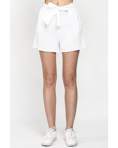 Pure Linen Shorts With Belt