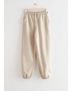 Relaxed Drawstring Joggers Beige