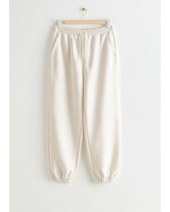 Relaxed Drawstring Joggers White