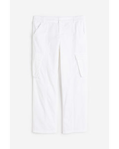 H&m+ Cargo Trousers White