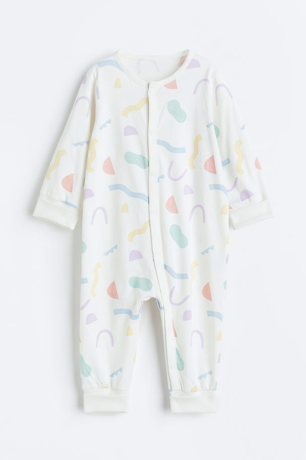 H&M Printed Cotton Pyjamas White/patterned