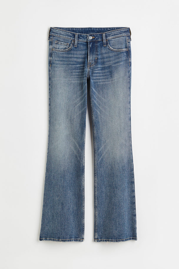 H&M Flared Jeans Denimblauw