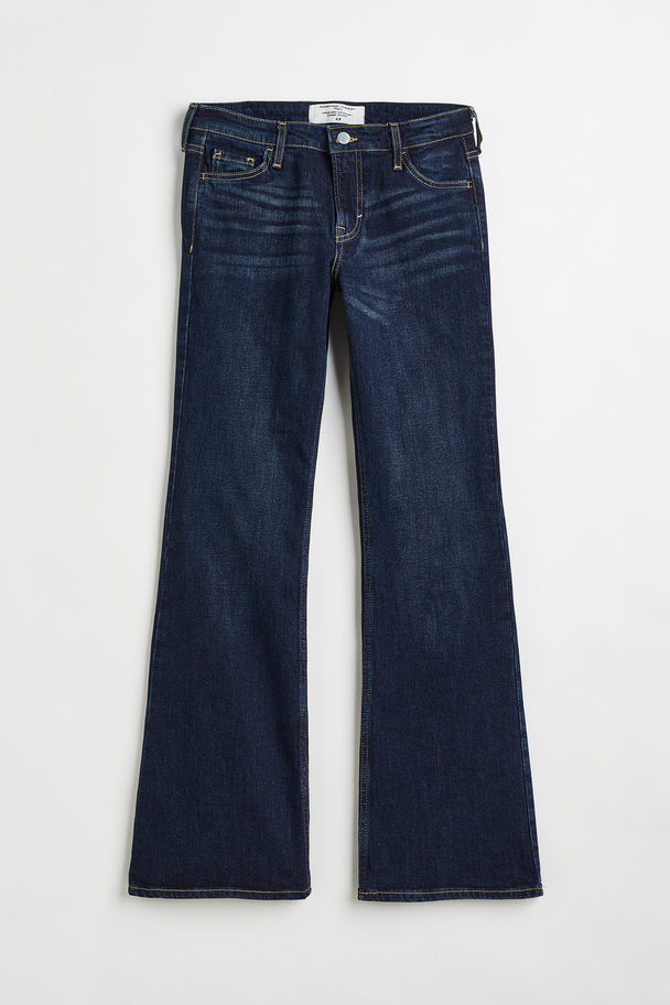 H&M Flared Jeans Dark Denim Blue