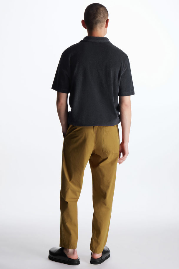 COS Relaxed-fit Tapered Trousers Brown