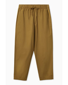 Relaxed-fit Tapered Trousers Brown