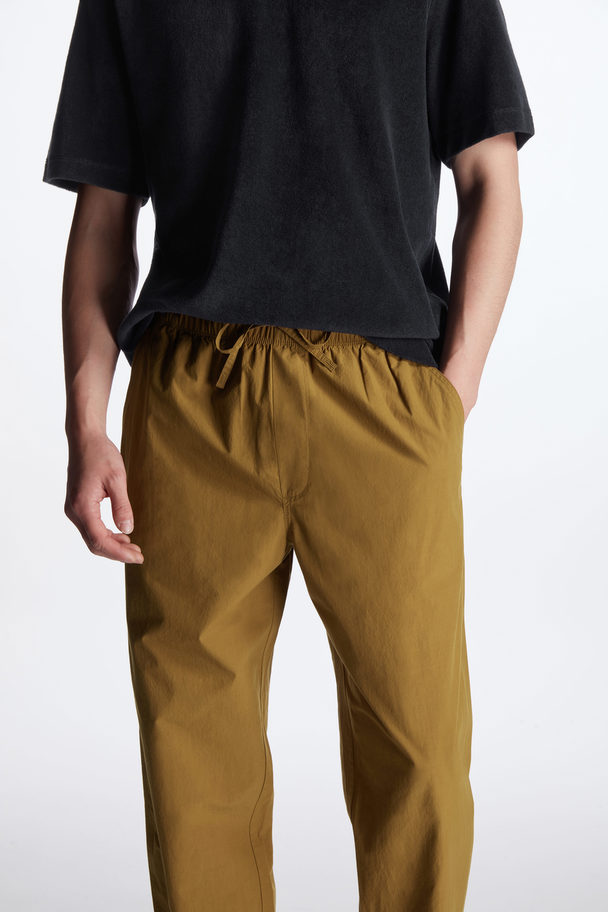 COS Relaxed-fit Tapered Trousers Brown