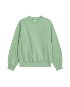 Brushed Terry Sweatshirt Dusty Light Green