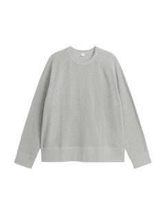 Sweatshirt aus Baumwollfrottee Grau