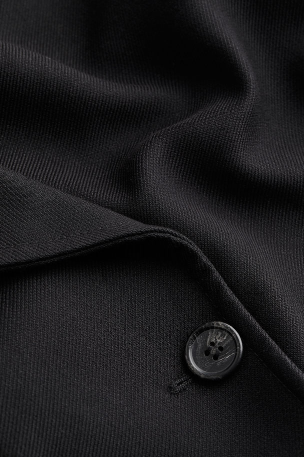 H&M Zweireihiger Mantel Schwarz