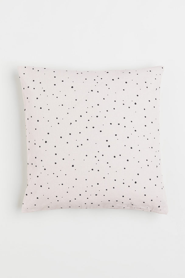 H&M HOME Spotted Cotton Cushion Cover Light Pink/spotted