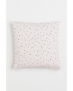 Spotted Cotton Cushion Cover Light Pink/spotted