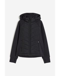 Wattierte Sportjacke Schwarz