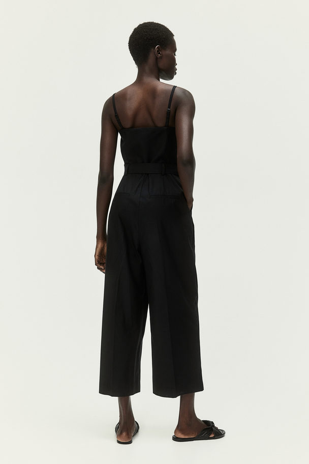 H&M Bandeaujumpsuit Met Strikceintuur Zwart