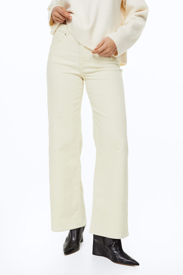 H&M Corduroy Trousers Cream