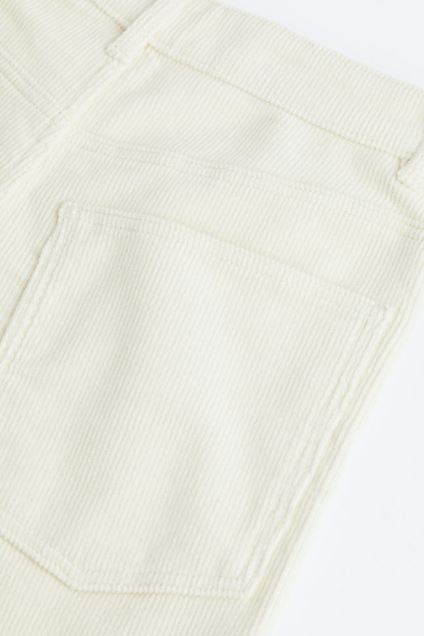 H&M Corduroy Trousers Cream