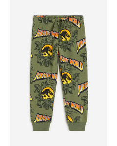 Bedruckte Joggpants Khakigrün/Jurassic World